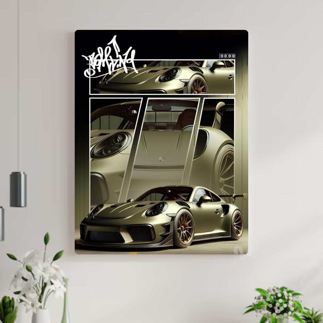 GT3 RS Pure Performance || Olive Green Collector’s Poster