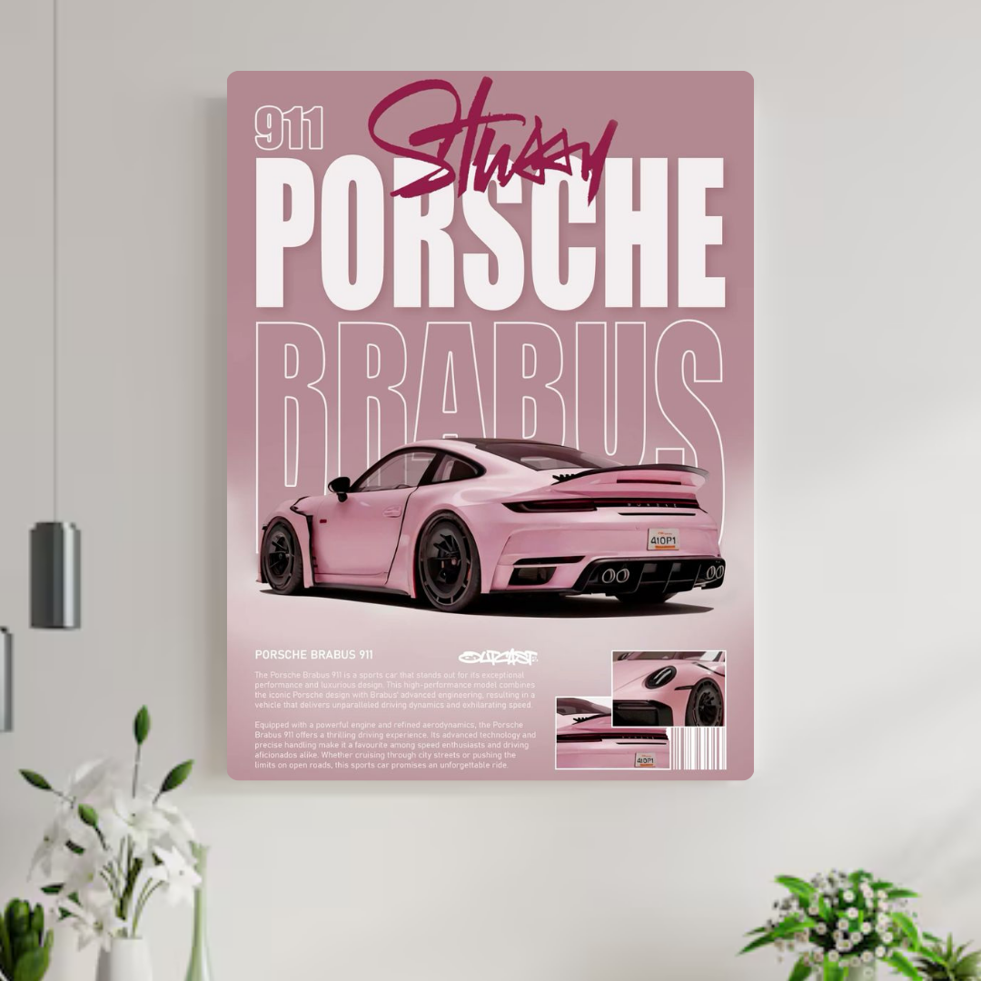 Porsche 911 Brabus Power || Urban Pink Magazine Poster