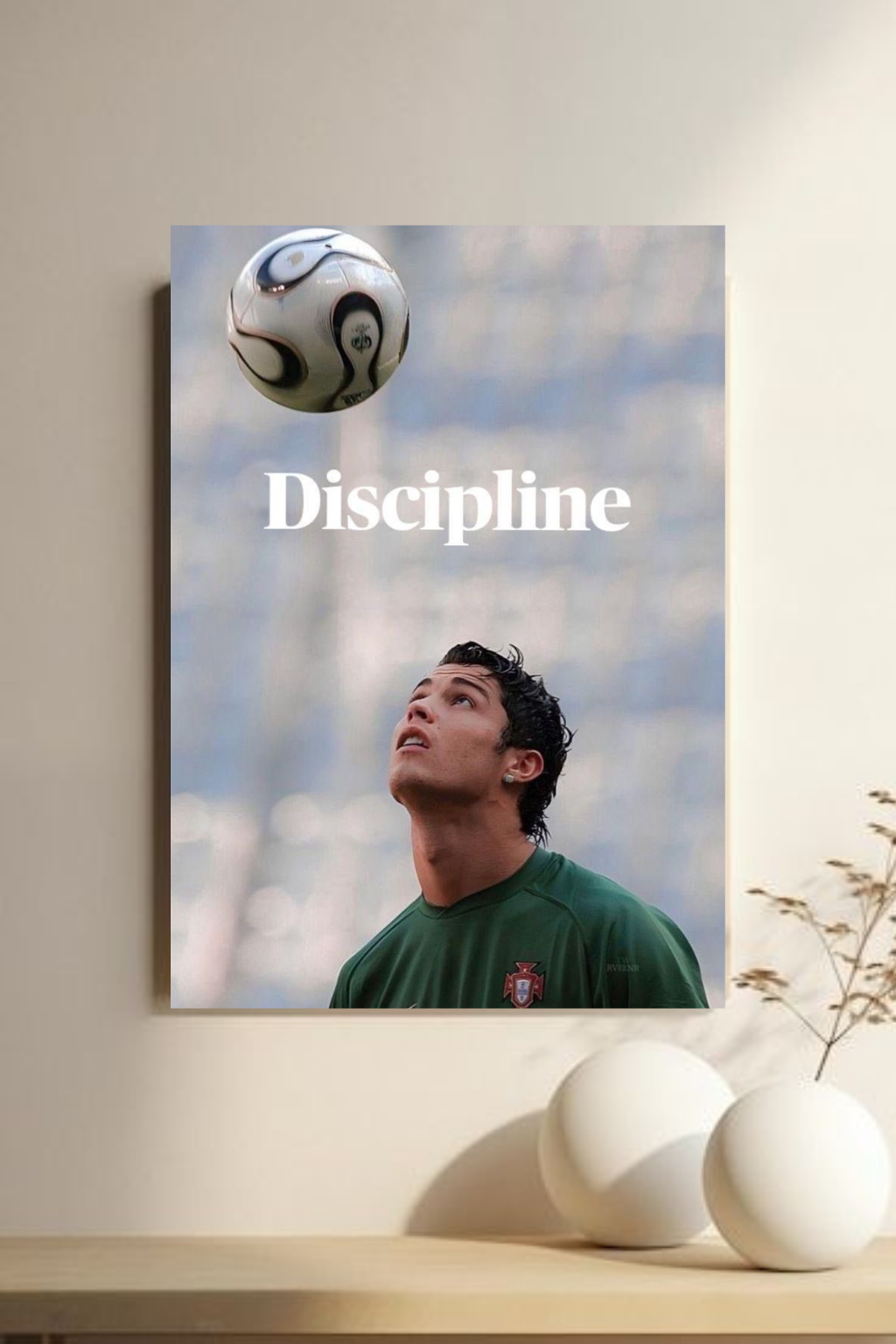 "Soccer Inspiration Poster – Discipline Training poster"