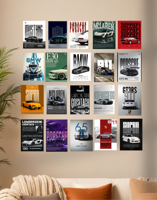 "Legendary Car Art Prints Collection"
