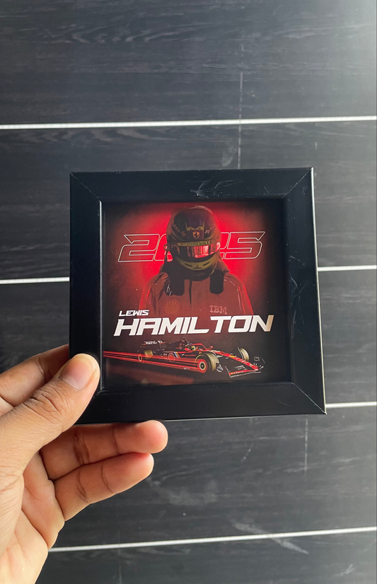 "Lewis Hamilton Formula 1 Wall Frame – Motorsport Icon Art"