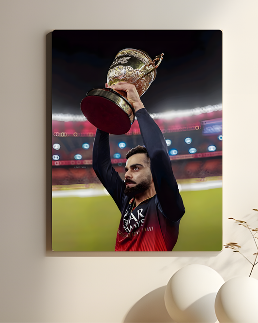 Virat Kohli lifting IPL Trophy  ||  Cricket Poster