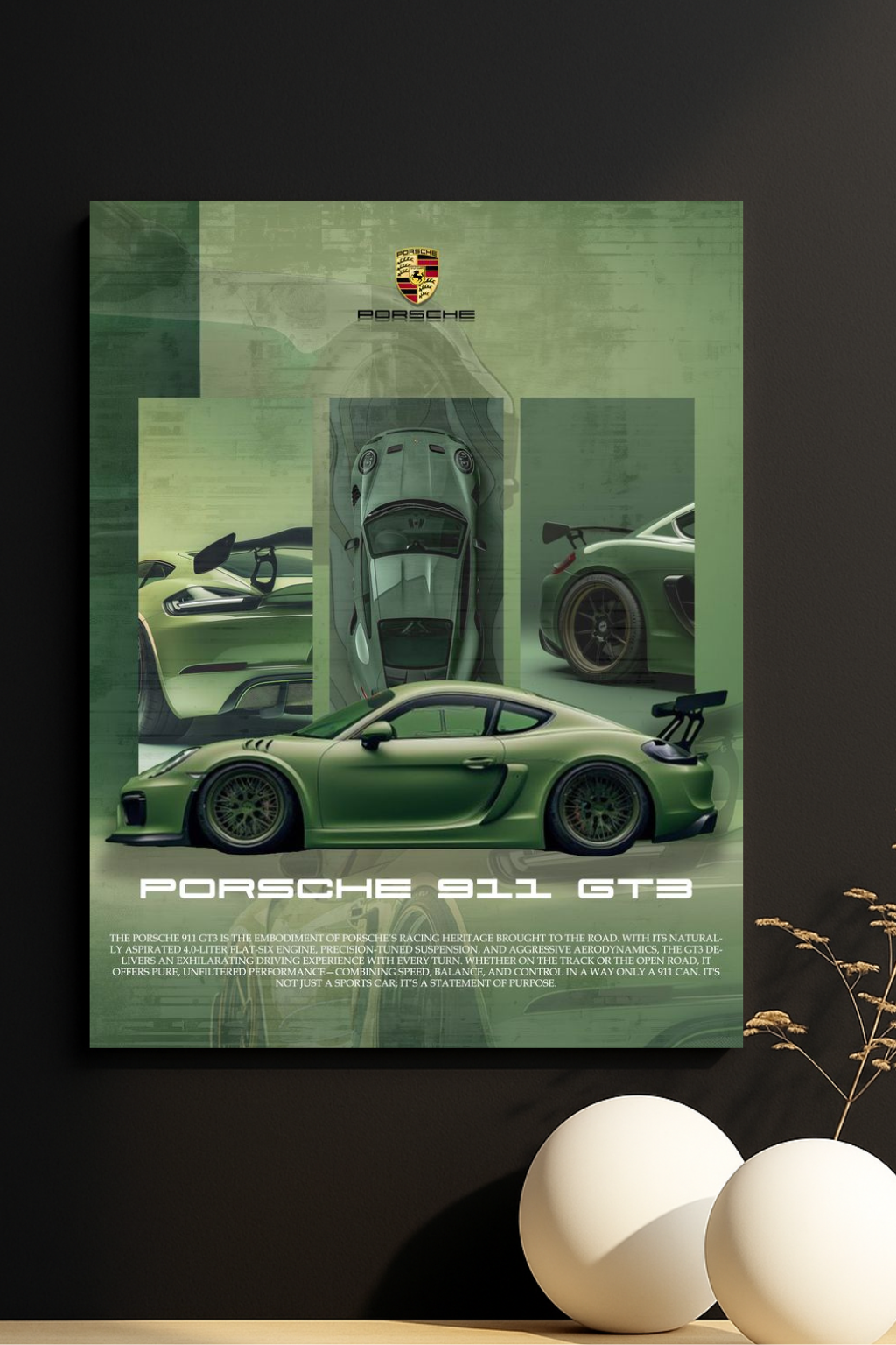 Porsche 911 GT3 RS Profile || Motorsport Green Magazine Poster