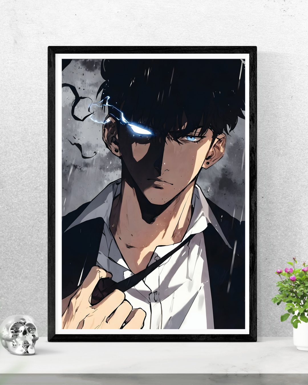 Jinwoo || Dark Aesthetic Anime Art Poster