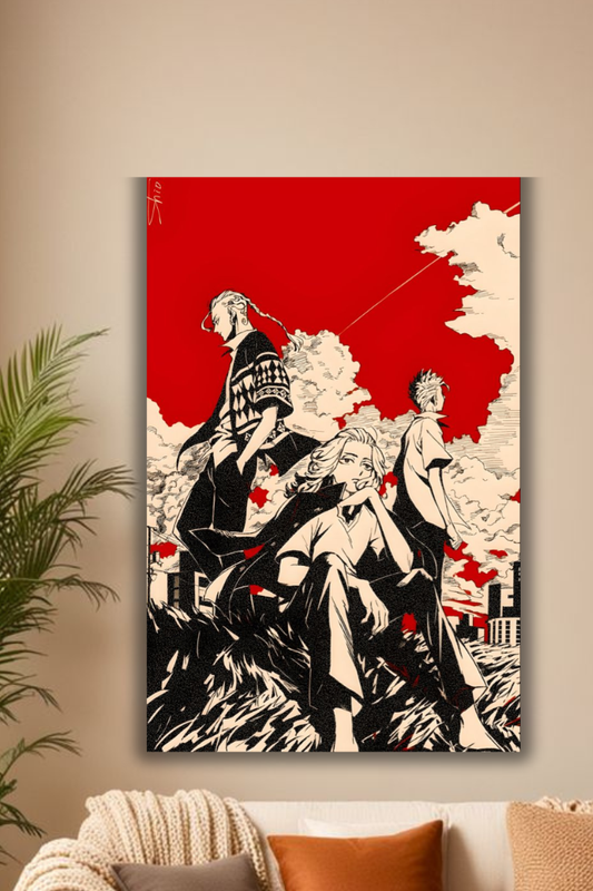 "Crimson Sky Anime poster"