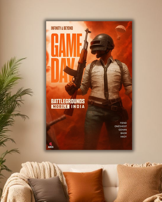 "Victory Drop PUBG Gaming Poster