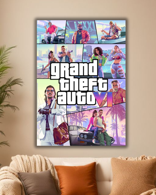 "Grand Theft Auto VI Inspired Wall Art Poster"