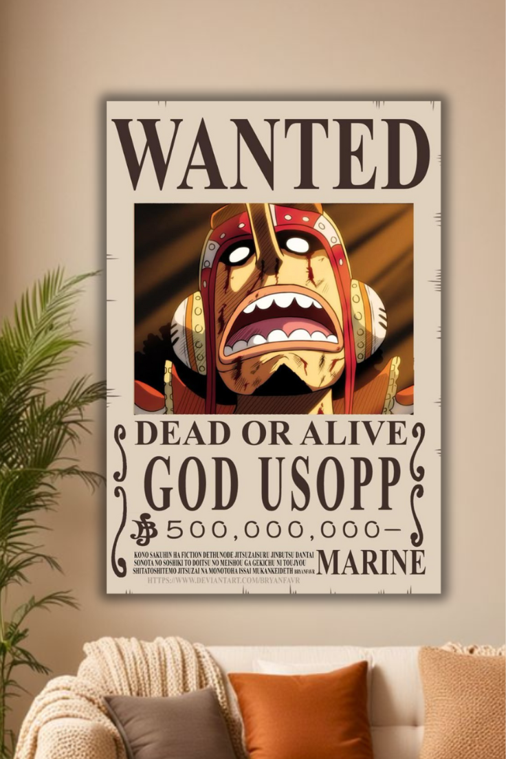 One Piece Collectible: god usopp Bounty Wall poster"