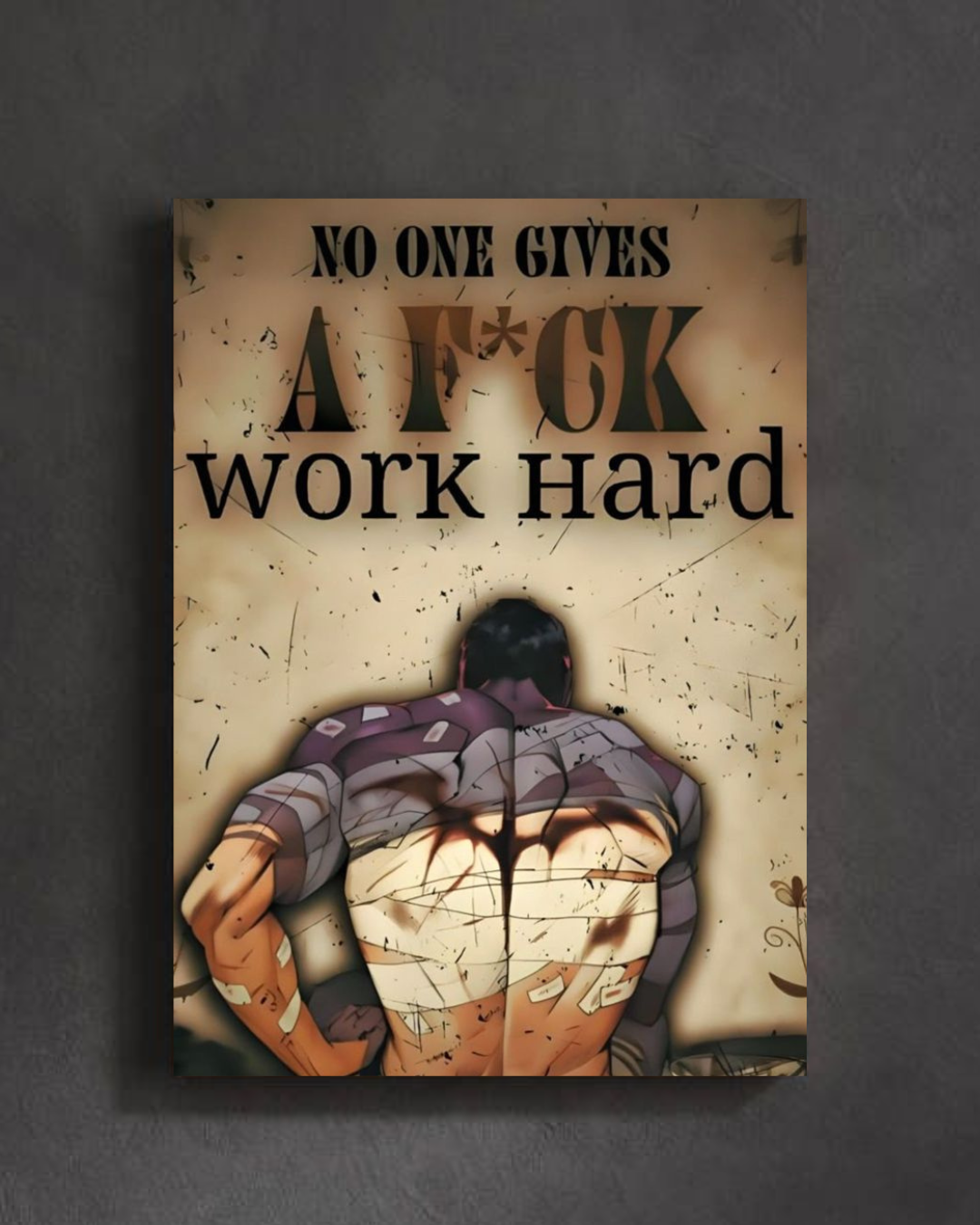 "Work Hard — No Excuses Gym Poster"