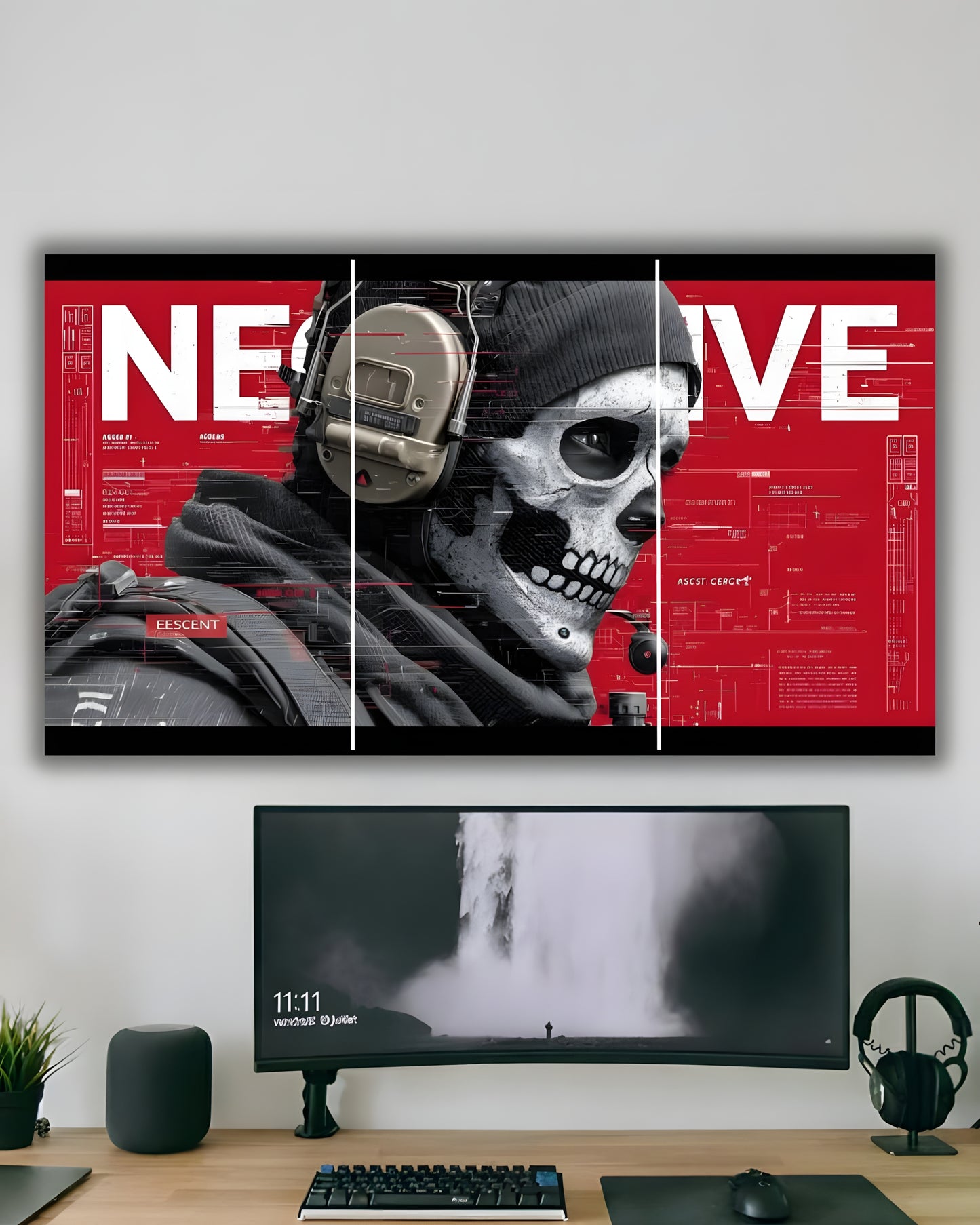 "Redzone Pilot: Aviation Blueprint Triptych Wall Art"