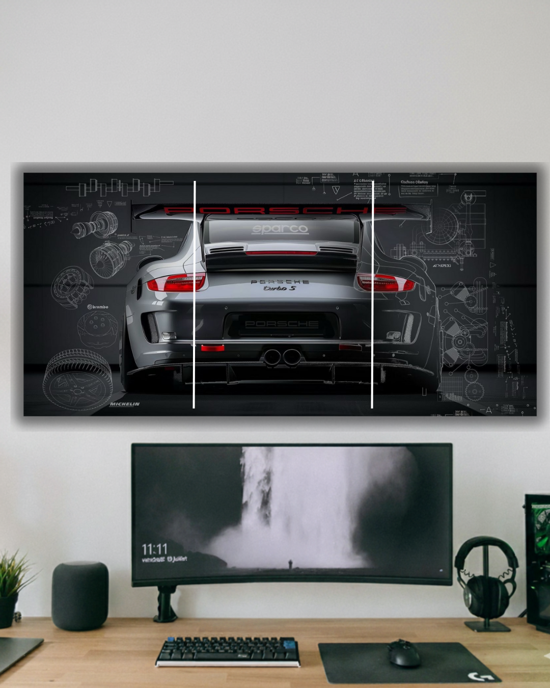 Porsche Turbo S Engineering Poster