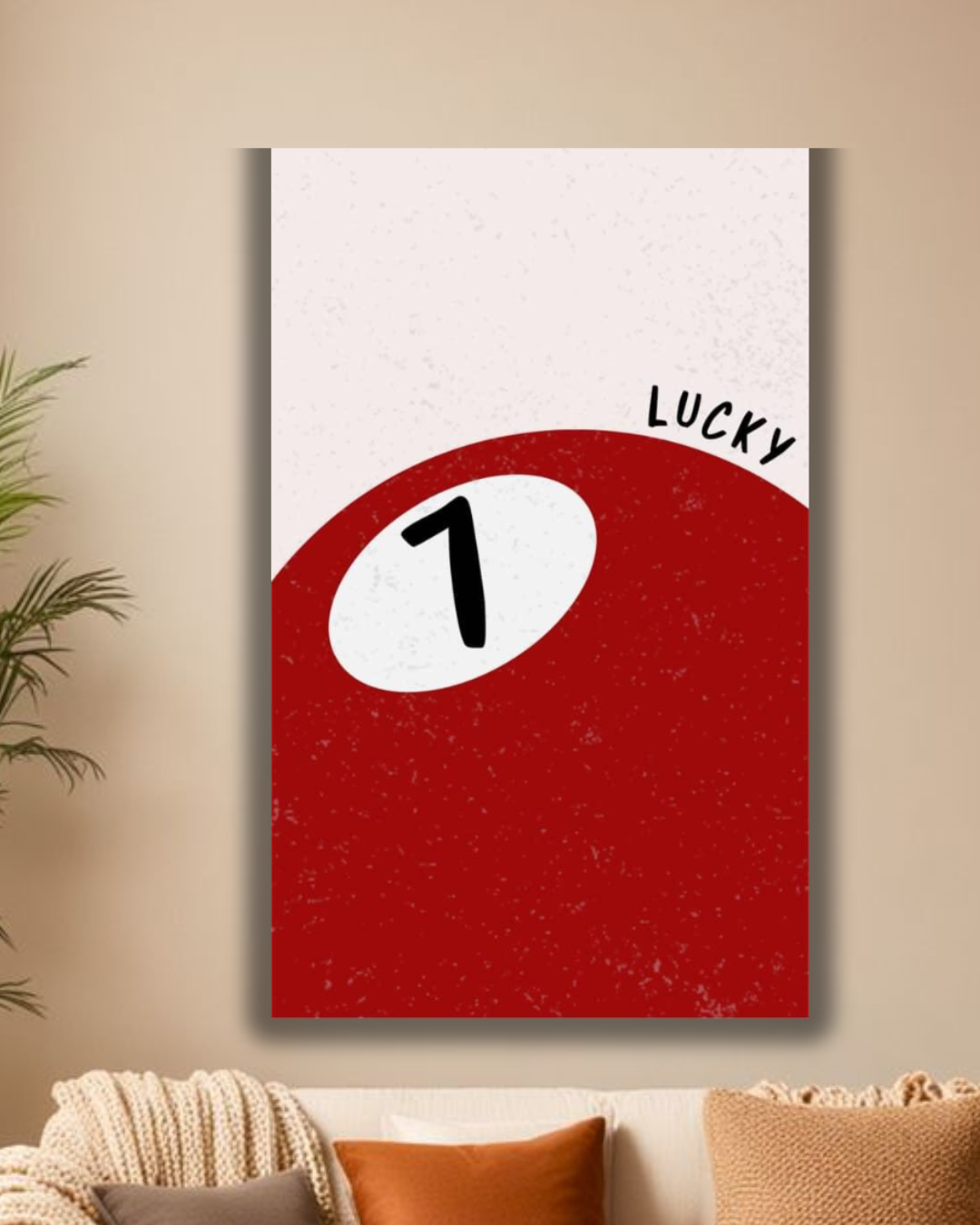 Lucky 7 – Minimalist Pop Wall Art"