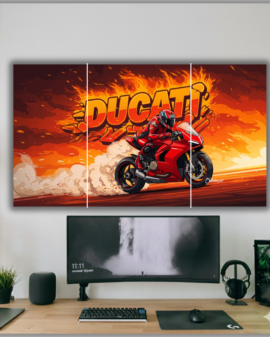 “Red Racer: Ducati Canvas Poster”