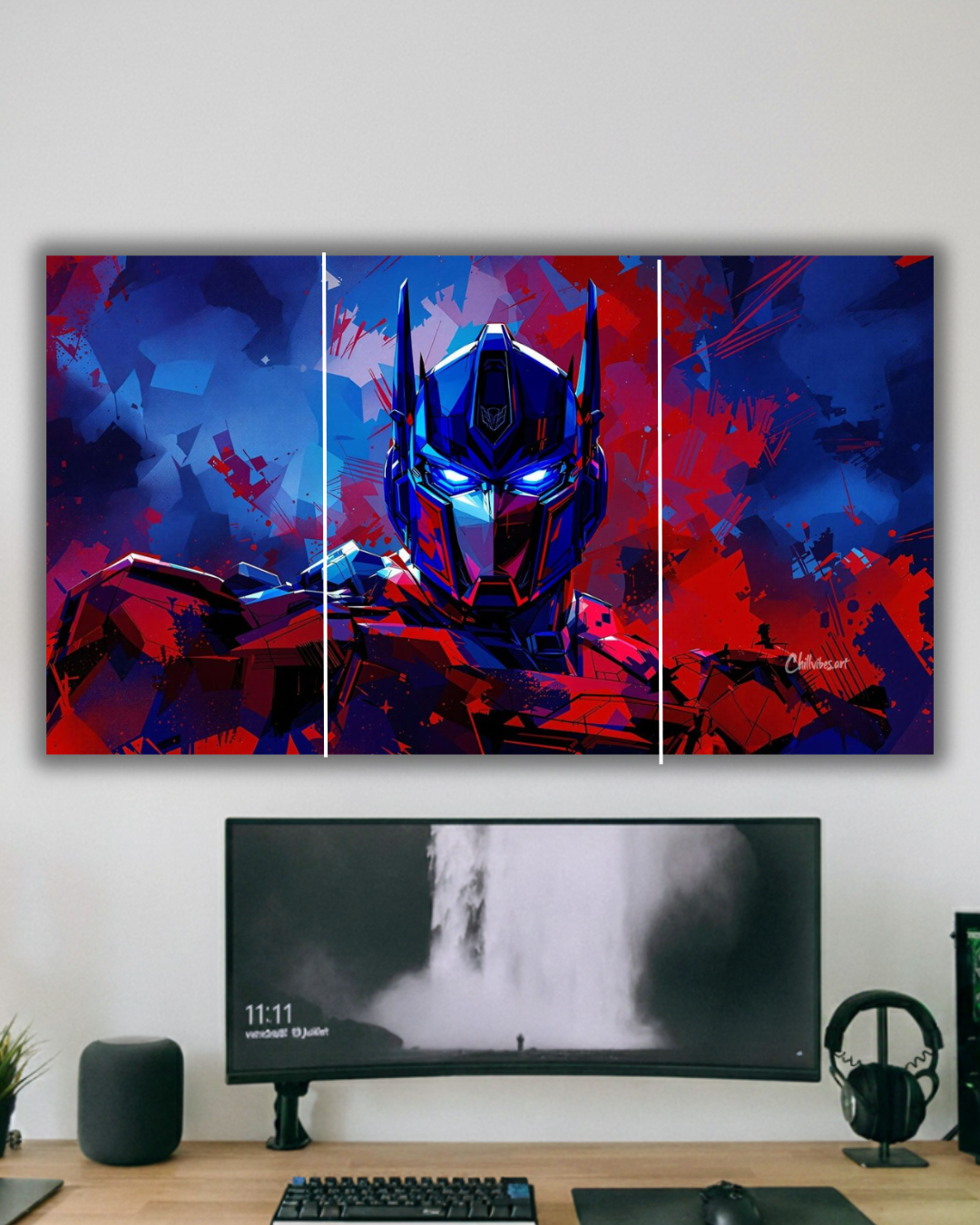 "Optimus Prime Abstract Wall Art Poster