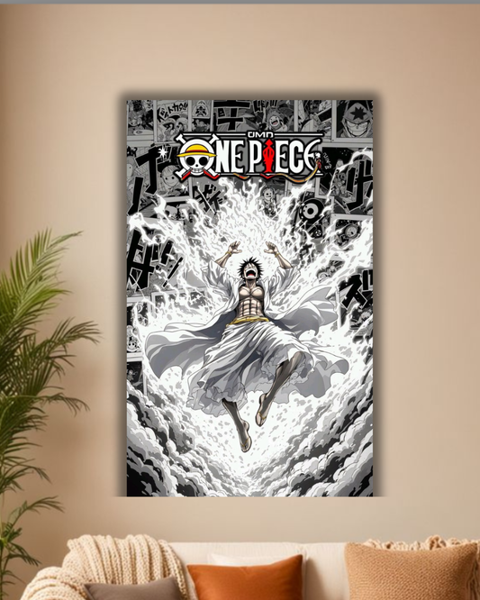 "Gear 5 Awakening: Luffy Thunderstorm Poster"