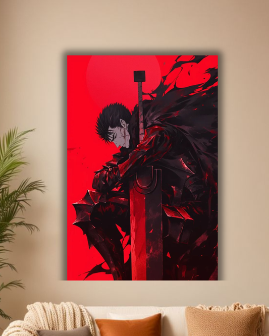 "Berserk Emblem Canvas – Epic Saga poster"