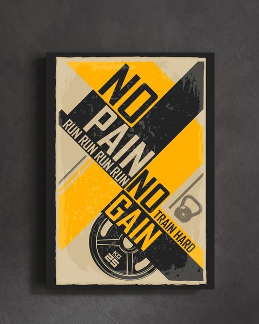 "Train Hard: No Pain No Gain Wall poster"