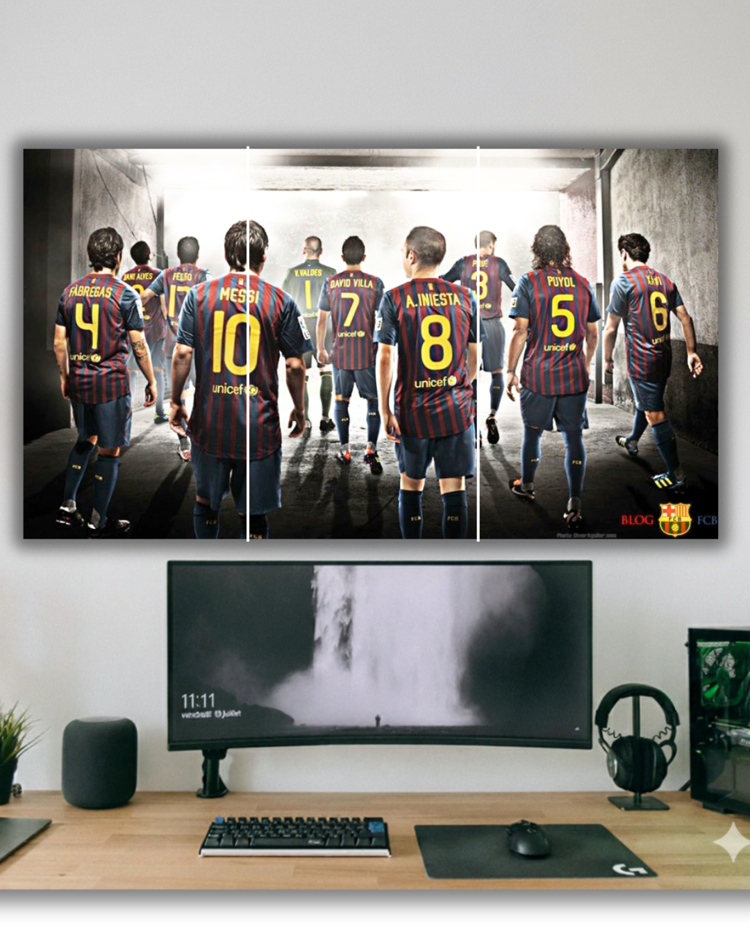 "FC Barcelona Glory Walk: Iconic Team poster"