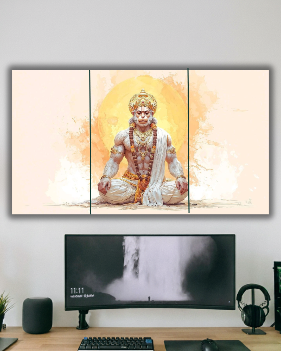 Hanuman meditation split posters