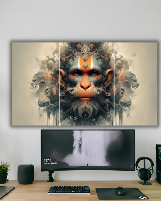 Mystic Hanuman Spiritual Wall Art