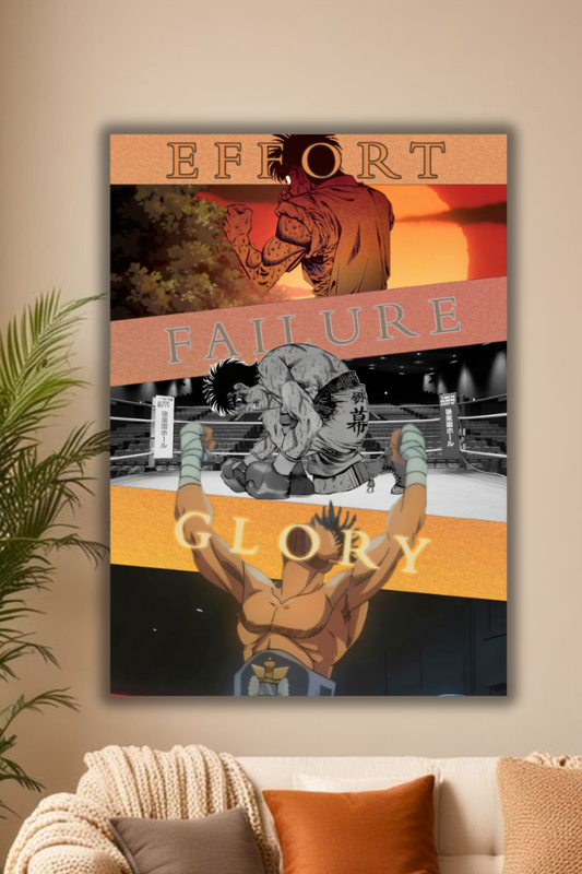 Boxing Motivation Anime Wall poster
