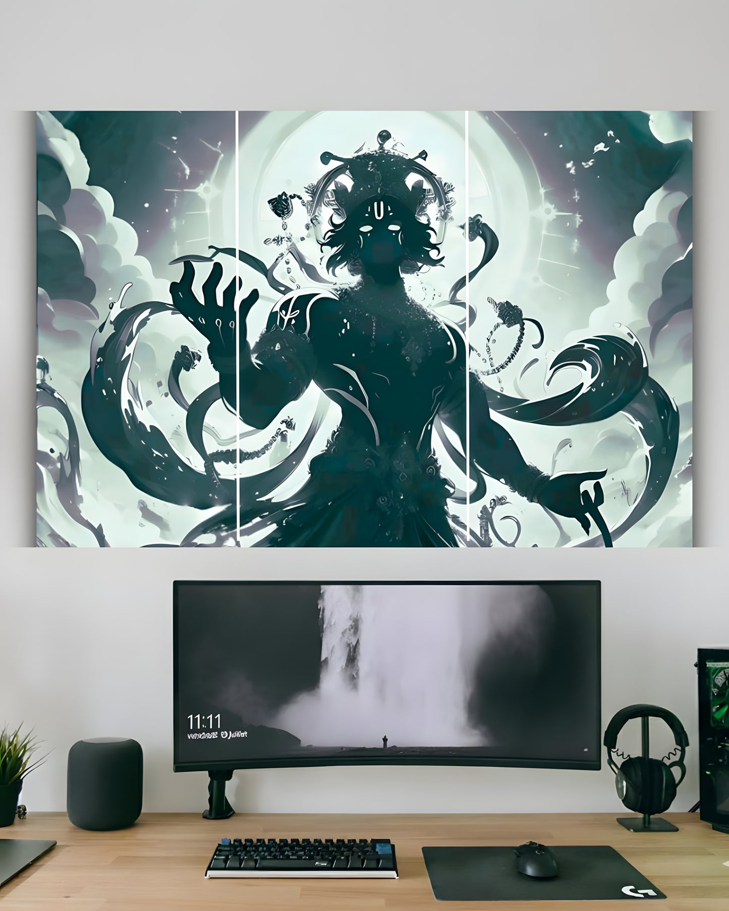 "Celestial Guardian Canvas" or "Divine Ascendant Wall Art