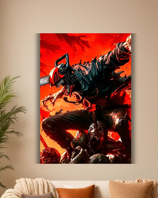 "Chainsaw Mayhem: Denji Action Poster"