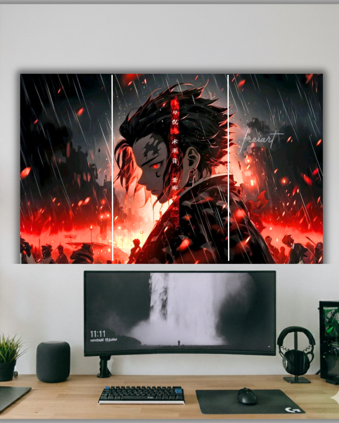 "Dark Tanjiro Demon Slayer Poster"