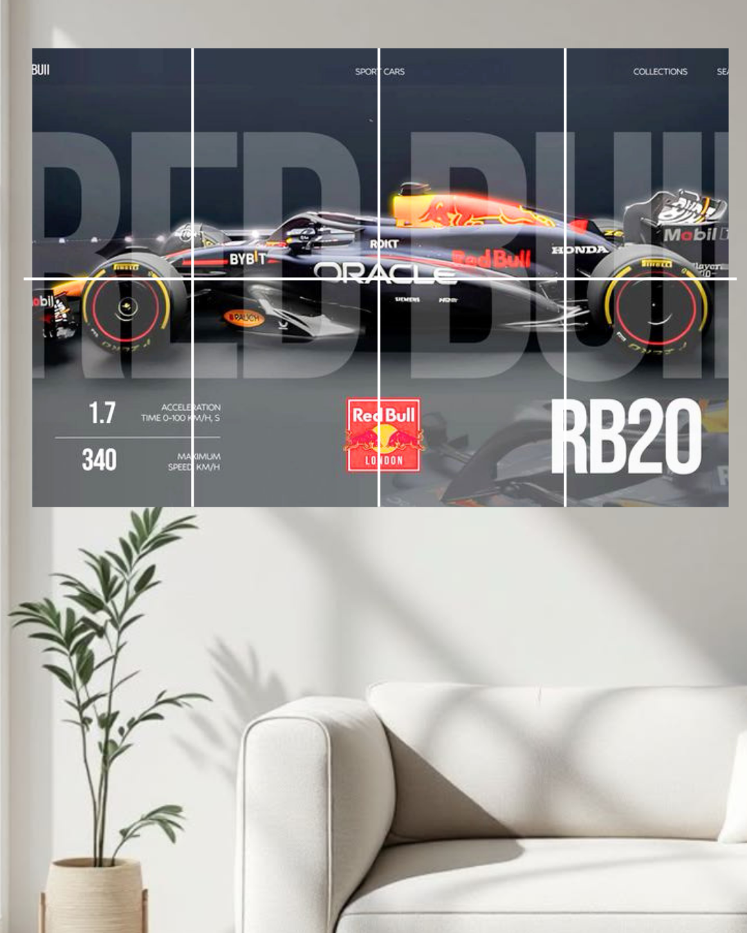 Red bull f1 split posters