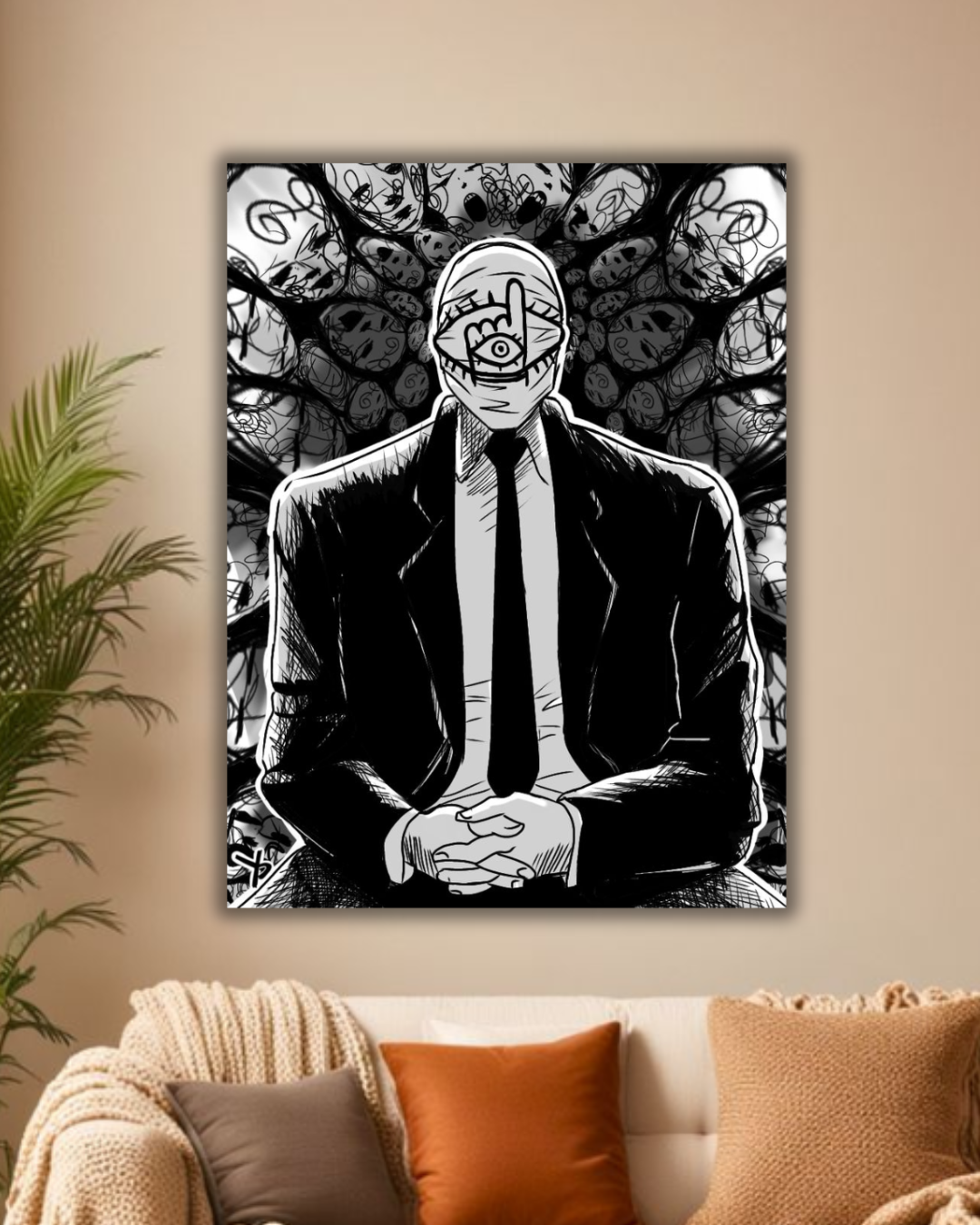 "Enigmatic Gaze: Anime Wall poster"