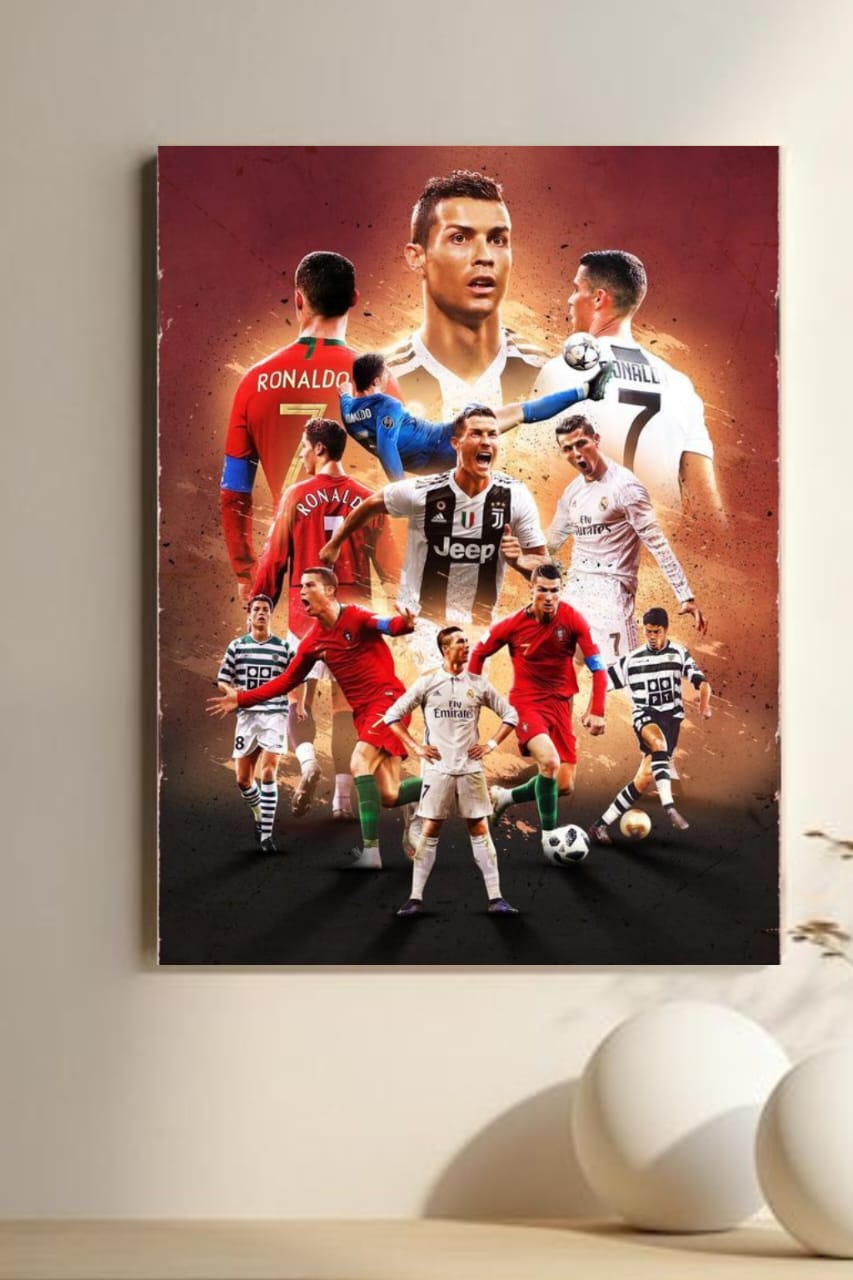 Cristiano Ronaldo || Action Art Print – Iconic Moves & Teams football poster"