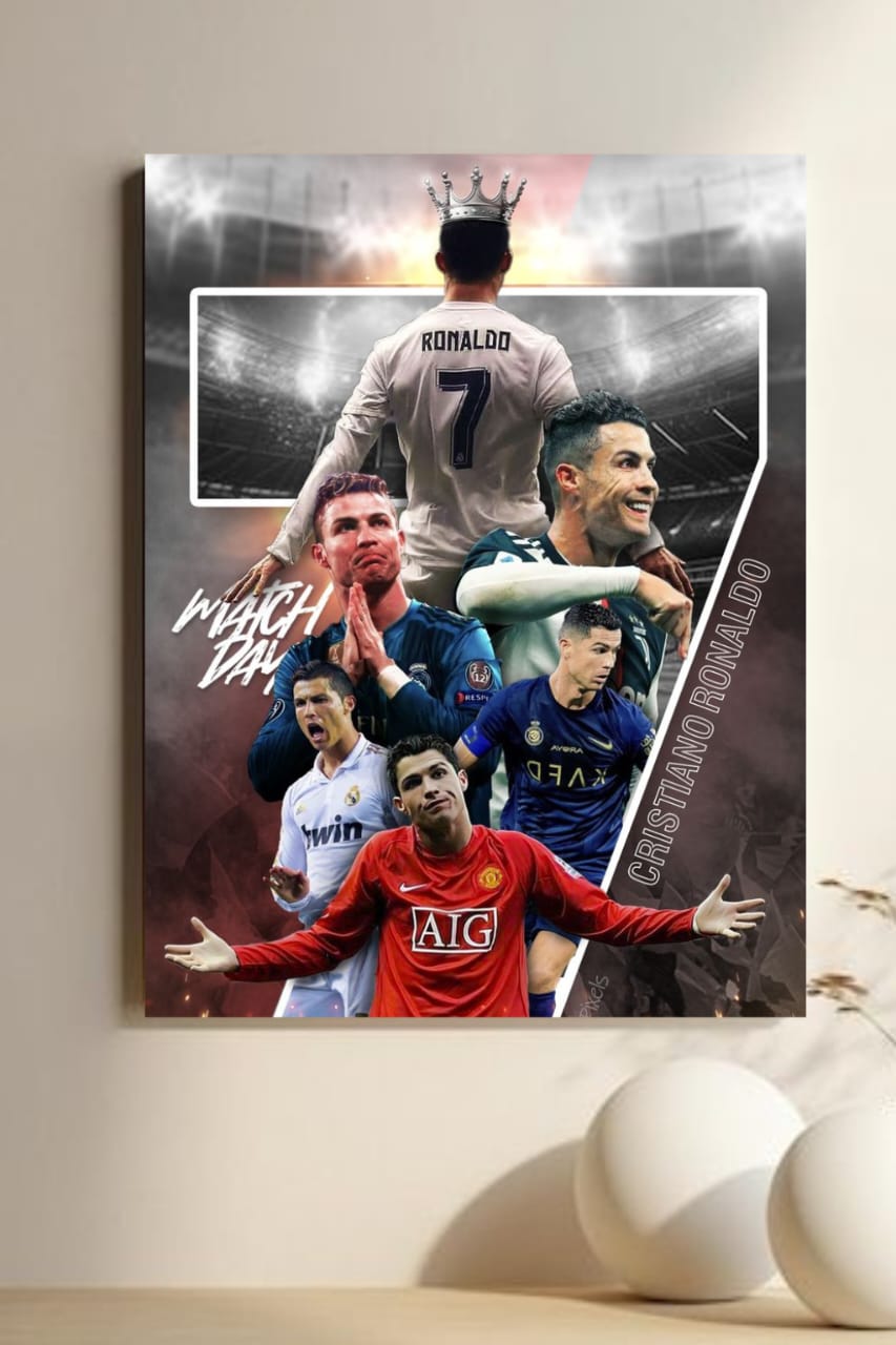 CR7 Crowned Glory Collage – Soccer Icon || football poster"