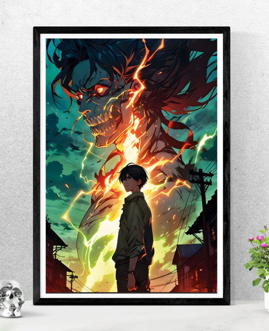 Eren Yeager’s Inner Demon – Anime Wall Frame