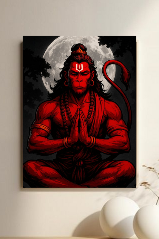 "Hanuman in Meditation: Radiance of Devotion Devoties poster "