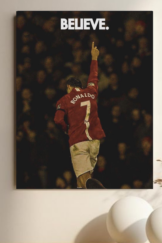 "Ronaldo Inspiration Wall Art – Motivational Football Poster"