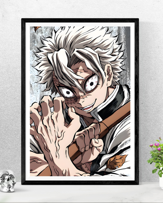 Sanemi Shinazugawa- Intense Anime Warrior Wall Poster