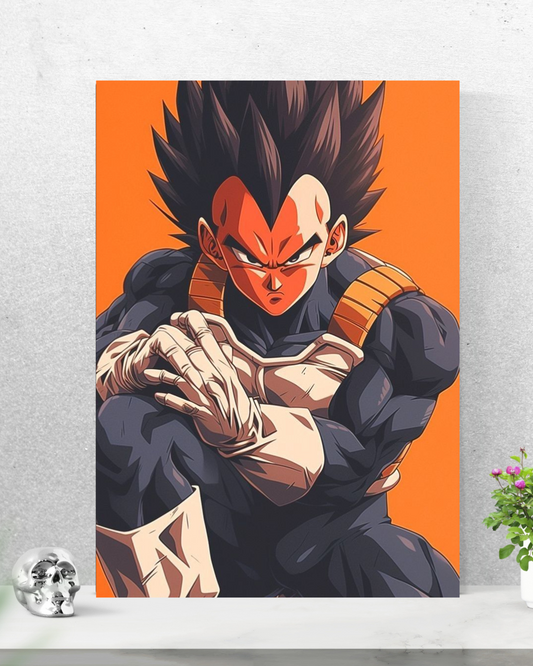 Saiyan Pride: Vegeta Intense Aura Poster