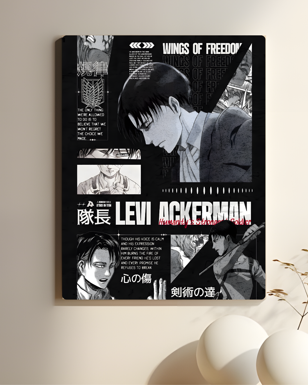 Levi Ackerman  ||  Aesthetic Anime Poster