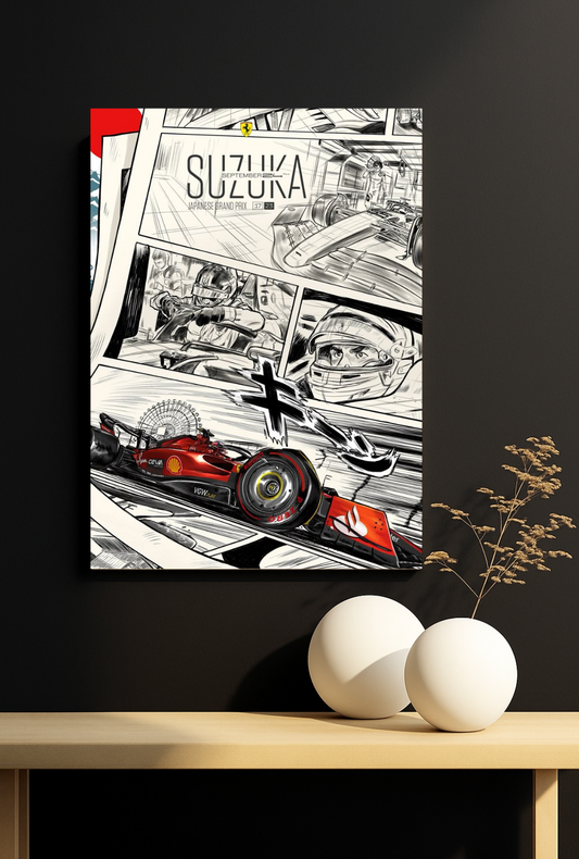 Formula 1 Suzuka Circuit Poster  || #4 Helmet & Speed Series poster