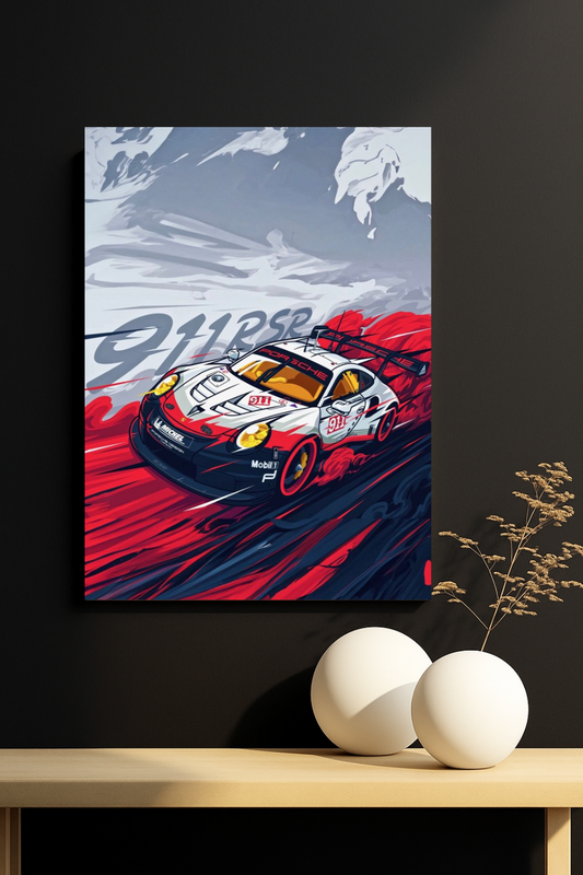 Porsche 911 RSR Thunder – Bold Track Poster