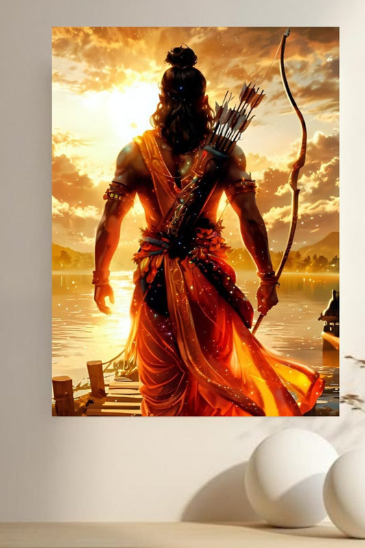 "Epic Dawn || of Lord Rama – Hindu Mythological Devoties poster "