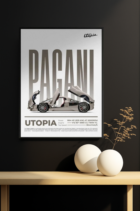 Pagani Utopia Wings Up #1  ||   Supercar Legacy Poster