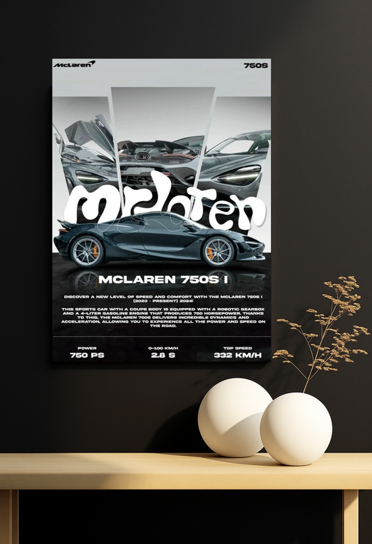 Melting McLaren 750S  || #5 Futuristic Wall Art Poster