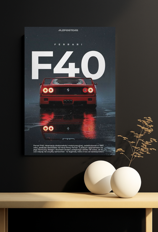 F40 Dreams #1  || Retro Supercar Art Poster