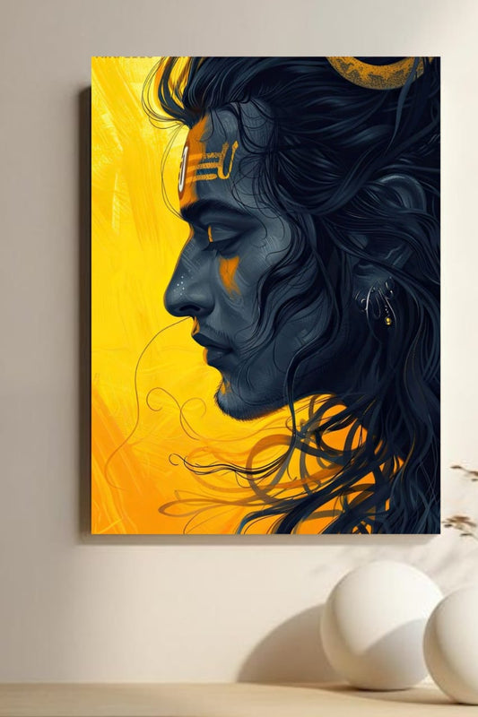 Majestic Lord Shiva ||  – Golden Abstract Devoties poster "
