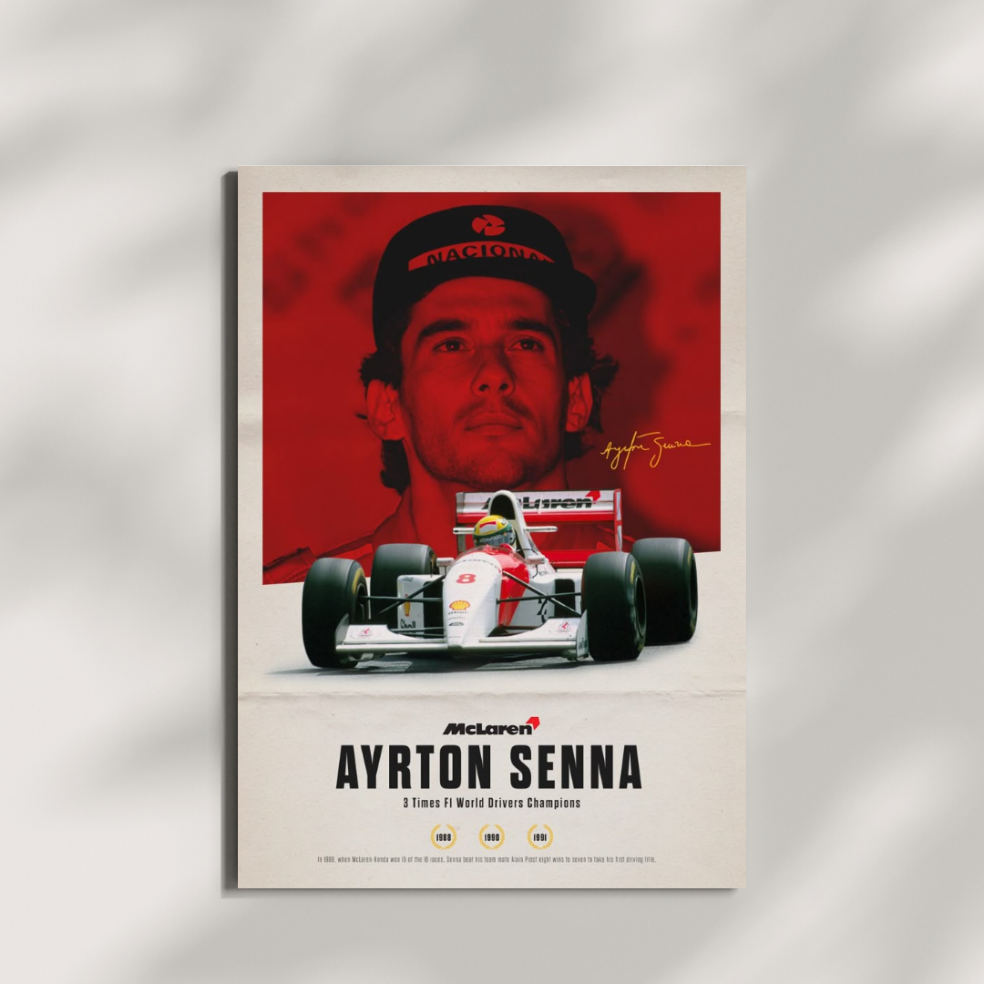 MClaren MP4/4 Glory  ||  SENNA'S Championship Poster