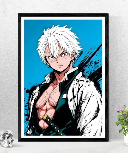 Sanemi Shinazugawa Water Hashira || Demon Slayer Anime Wall Poster