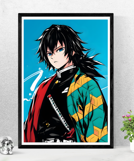 Giyu Tomioka Water Hashira || Demon Slayer Anime Wall Poster