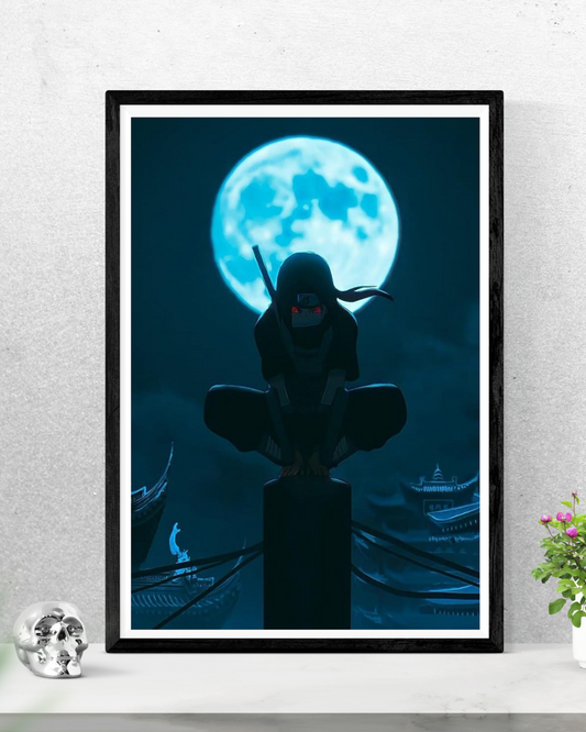 Moonlit Ninja: Minimalist Anime posters