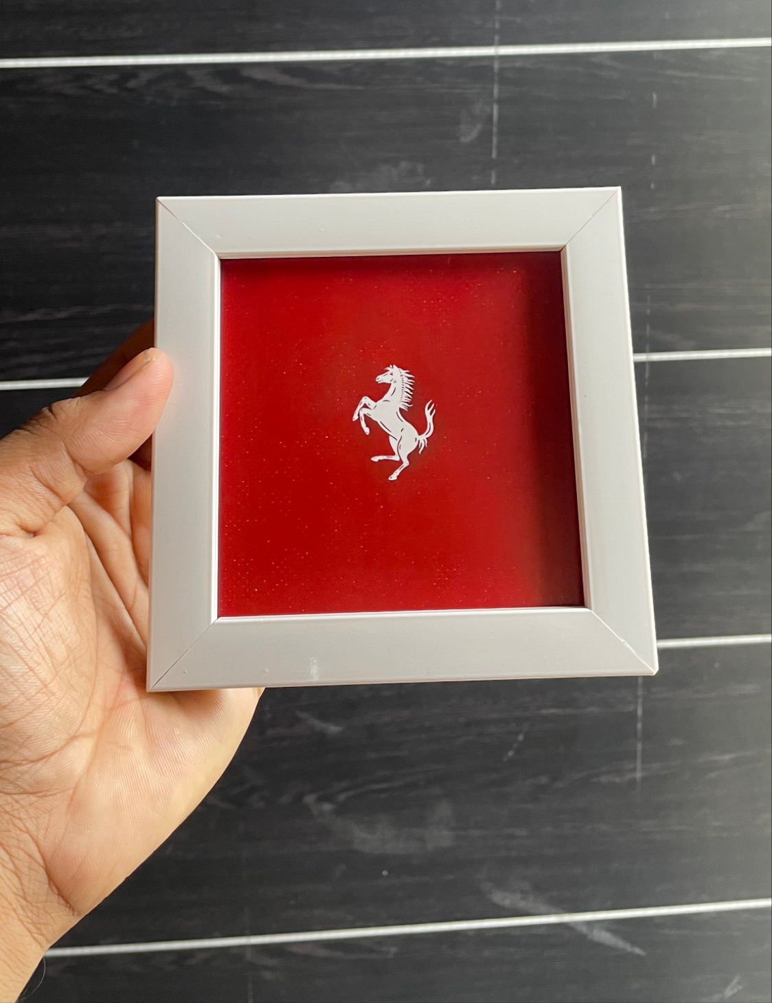 "Ferrari Prancing Horse Symbol Art Frame"